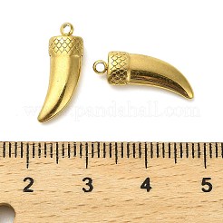 304ステンレスペンダント  ゴールドカラー  ホーン  17.5x7x3.5mm  穴：1.4mm&nbsp;STAS-D195-01G-05