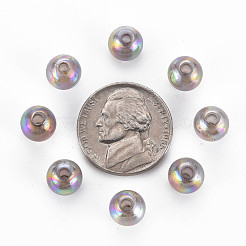模造ゼリーアクリルビーズ  ABカラーメッキ  ラウンド  グレー  8mm  穴：1.8mm  約1745個/500g&nbsp;MACR-S373-66-E06