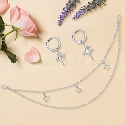 4Pcs 3 Styles Brass Chains Boot Strap Chains&nbsp;HJEW-BM0001-11