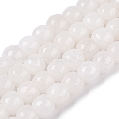 Dyed Natural White Jade Beads Strands&nbsp;G-T138-S01