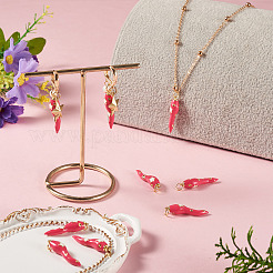 6Pcs Brass Enamel Pendants&nbsp;KK-SW0001-08D