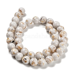 Assembled Synthetic Stone and Trochus Shell Beads Strands&nbsp;G-B128-08D-01