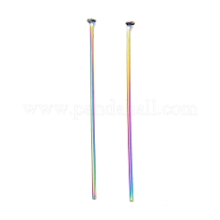 イオンプレーティング（IP）304ステンレス鋼フラットヘッドピン  虹色  30x0.6mm  22ゲージ  ヘッド：1.4mm&nbsp;STAS-E156-02M-01