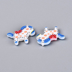 Printed Opaque Resin Beads&nbsp;RESI-N043-07A