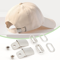30 Sets Stainless Steel Peaked Cap Adjuster Kits&nbsp;FIND-BC0004-67P