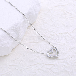Amis Wheel Minimalist Heart Pendant Necklace for Women French Elegant Small Design&nbsp;DZ6290-1