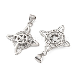 Halloween Brass Micro Pave Clear Cubic Zirconia Pendants&nbsp;KK-H279-11F-P