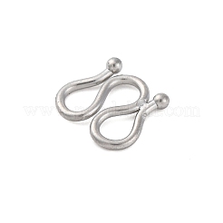304ステンレススチールSフック留め具  メートルの留め金  ステンレス鋼色  7.5x8.5x1.5mm&nbsp;STAS-R157-01P-01