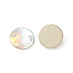 ラインストーンに円錐形の縫い付け  k5ガラスラインストーン  2穴リンク  メッキフラットバック  ミシンクラフト装飾  ライトクリスタルアブ  12x4.5mm  穴：0.8mm&nbsp;GLAA-A024-01C-001LA