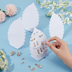 4Pcs Leaf Shaped Acrylic Slant Back Earring Display Stands&nbsp;EDIS-FG0001-62