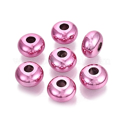 バレンタインデー UVメッキ 不透明アクリル ヨーロピアンビーズ  大穴ビーズ  虹色の  ロンデル  ミックスカラー  14x8mm  穴：4.8mm&nbsp;PACR-T017-19M-M5