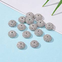 Apetalous Half Round/Dome Brass Micro Pave Cubic Zirconia Bead Caps&nbsp;ZIRC-D062-P