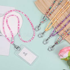 Handmade Polymer Clay Name Card Straps&nbsp;NJEW-SW00032-09