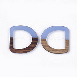 Transparent Resin & Walnut Wood Linking Rings&nbsp;RESI-Q210-012A-B01