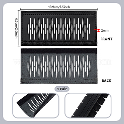 牛革バッグハンドルラップ  バッグストラップカバーショルダーパッド  長方形  ブラック  65x139x2mm&nbsp;DIY-WH0750-317