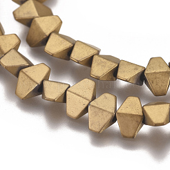 PVD Vacuum Plating Non-magnetic Synthetic Hematite Beads Strands&nbsp;G-I276-07
