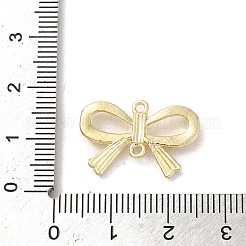 ラックメッキ合金コネクタチャーム  ちょう結びのリンク  ゴールドカラー  14x21x3mm  穴：1.2mm&nbsp;PALLOY-H142-06G-01