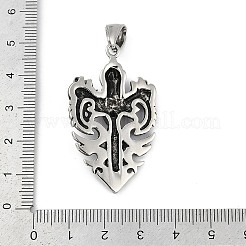 304 Stainless Steel Big Pendants&nbsp;STAS-F310-20AS