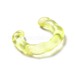 透明樹脂アルファベットペンダント  文字チャーム  文字.c  41~45x33~52.5x8mm  穴：3.5mm&nbsp;LS-RESI-C028-02C