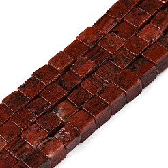 Natural Red Jasper Beads Strands&nbsp;G-T139-6x6-12A