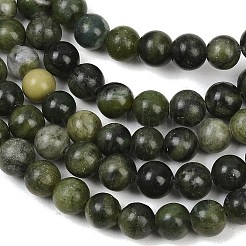 天然な中国のヒスイのビーズ連売り  台湾ヒスイ  ラウンド  6mm  穴：1mm  約58~60個/連  15インチ&nbsp;G-F363-6mm