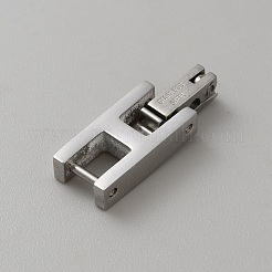 長方形のステンレススチール製時計バンド留め金  ステンレス鋼色  19x7x3mm&nbsp;STAS-WH0048-08A-P
