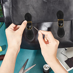 カットホロー 2個 レザートグルバックル  バッグセータージャケットコート用  DIYの縫製アクセサリー工芸品  ブラック  11.5~14.5cm&nbsp;AJEW-CL0001-26A