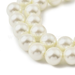 Round Shell Pearl Beads Strands&nbsp;BSHE-XCP0001-25A-02