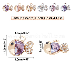 24Pcs 6 Colors Alloy Charms&nbsp;FIND-PH0003-16
