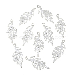 合金のチベット風チャーム  鉛フリー及びカドミウムフリー  葉  銀  29x11x1mm  穴：1mm  約575個/528g&nbsp;LS-TIBEP-EA11926YKG-S-LF