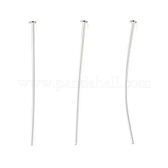 真鍮製Tピン  鉛フリー＆カドミウムフリー＆ニッケルフリー  銀  19x0.9mm  ヘッド：1.5mm  19ゲージ&nbsp;KK-H258-07A-S
