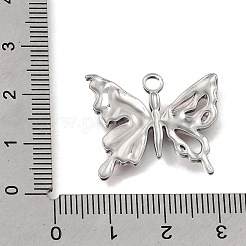 304ステンレスペンダント  エナメル  蝶のチャーム  ステンレス鋼色  ミックスカラー  21.5x25x2.5mm  穴：2.5mm&nbsp;STAS-N108-91P