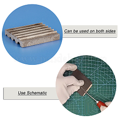 鉄ショベル切削細刃スカイビング研削工具  レザーカッターヘッド用  レザークラフトツール  長方形  ステンレス鋼色  5.15x4.5x0.9cm&nbsp;TOOL-WH0129-64