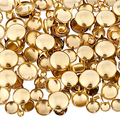150Pcs 5 Styles Flat Round Brass Four Claw Nail&nbsp;KK-CL0001-03G