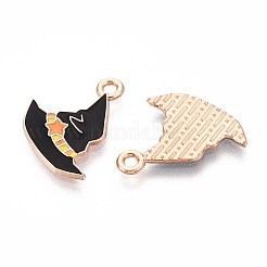 ハロウィンテーマアロイエナメルペンダント  ゴールドカラー  帽子  17.5x17x1mm  穴：1.6mm&nbsp;LS-ENAM-T022-54G-01