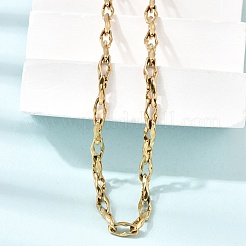 5MM 304 Stainless Steel Twisted Oval Link Chain Necklaces for Man and Women&nbsp;SA-CBAB767-18B-G