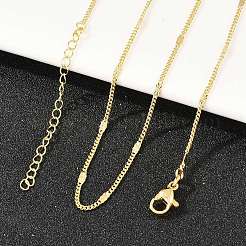 2MM Star Brass Curb Chain Necklaces for Men Women&nbsp;NJEW-L012-09G