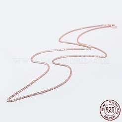 925 Sterling Silver Chain Necklaces&nbsp;STER-F039-40cm-16RG