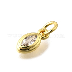 Brass Micro Pave Cubic Zirconia Pendants&nbsp;KK-Z102-06G-01