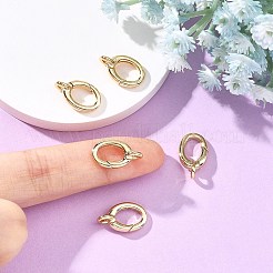 SHEGRACE Brass Spring Gate Rings&nbsp;XGRQ58246-764G