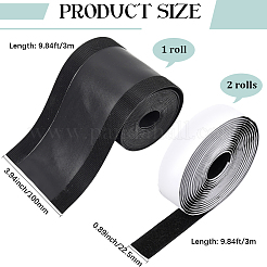 ナイロンとポリエステルのベルクロ  ケーブル保護線用  ブラック  100x1.5mmと22.5mm&nbsp;OCOR-WH20050-019A