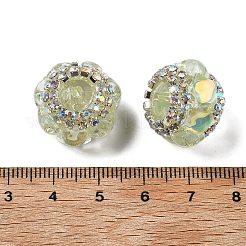 Acrylic Rhinestone Rondelle Beads&nbsp;OACR-S048-02H