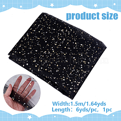 6 Yards Star Pattern Polyester Mesh Fabrics&nbsp;DIY-WH0060-94B