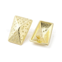 真鍮製スタンドピアス  台形  18KGP本金メッキ  26.5x18mm&nbsp;EJEW-M244-09G