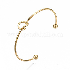 304 Stainless Steel Love Knot Cuff Bangle Making&nbsp;LS-MAK-S073-001G