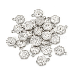 26本26スタイルアロイペンダント  a～zの文字  17x12x3mm  穴：1.8mm  1個/スタイル&nbsp;FIND-TA0004-67