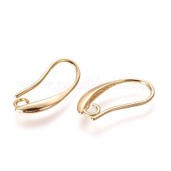 真鍮のピアスフック  水平ループ付き  ミックスカラー  18.5x9.5x2mm  穴：2mm  20ゲージ  ピン：0.8mm&nbsp;KK-L177-33