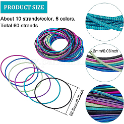 60Pcs 6 Colors Spring Bracelets Set&nbsp;TWIR-BC0001-42