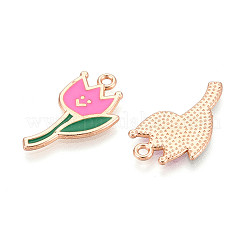Alloy and Enamel Pendants&nbsp;ENAM-T021-34B-G