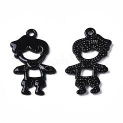 スプレープリント合金ペンダント  カドミウムフリー＆ニッケルフリー＆鉛フリー  女の子  ミックスカラー  22x14x1.5mm  穴：1.2mm&nbsp;PALLOY-T077-165